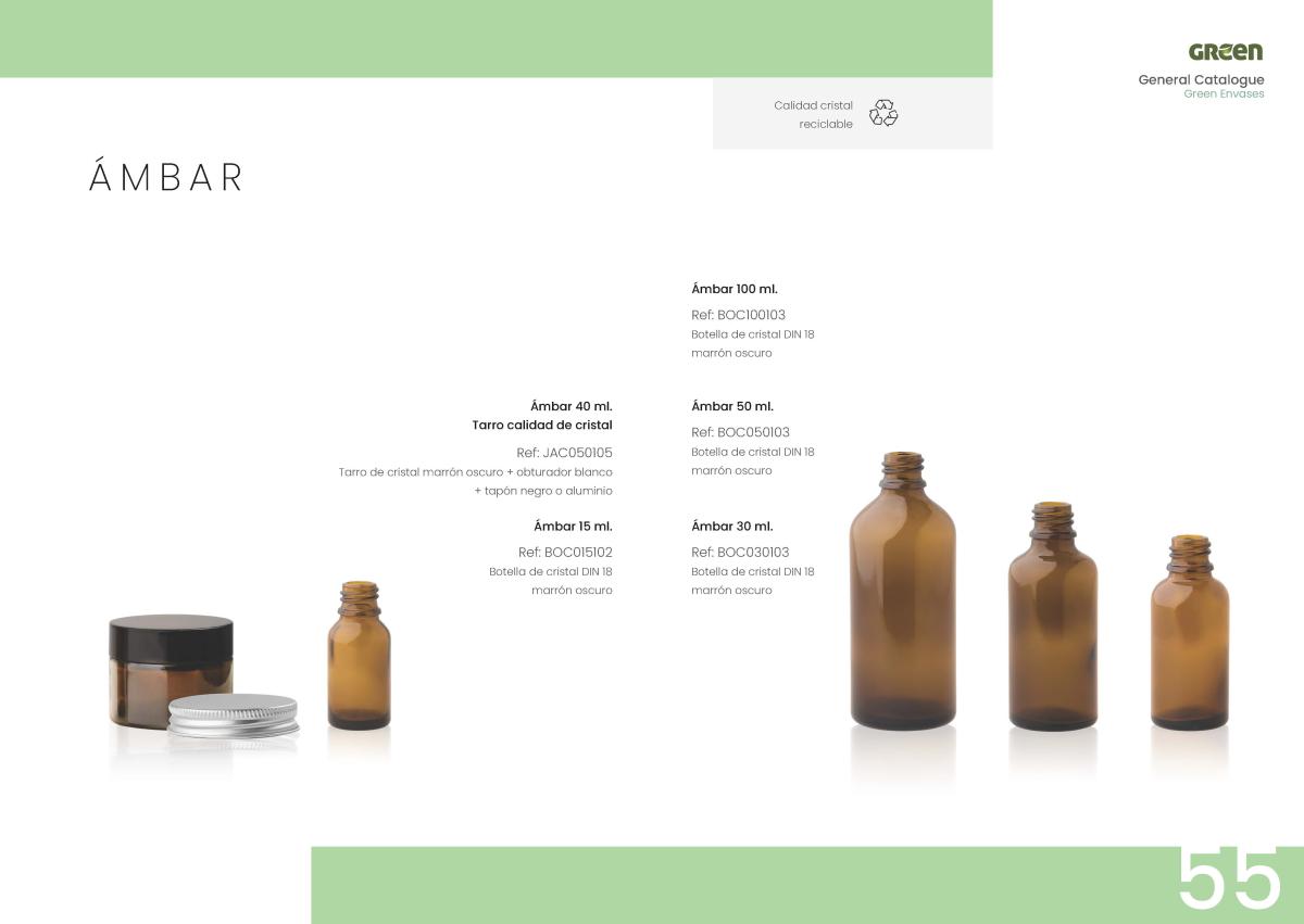 Envases cosméticos Envases Green Ámbar