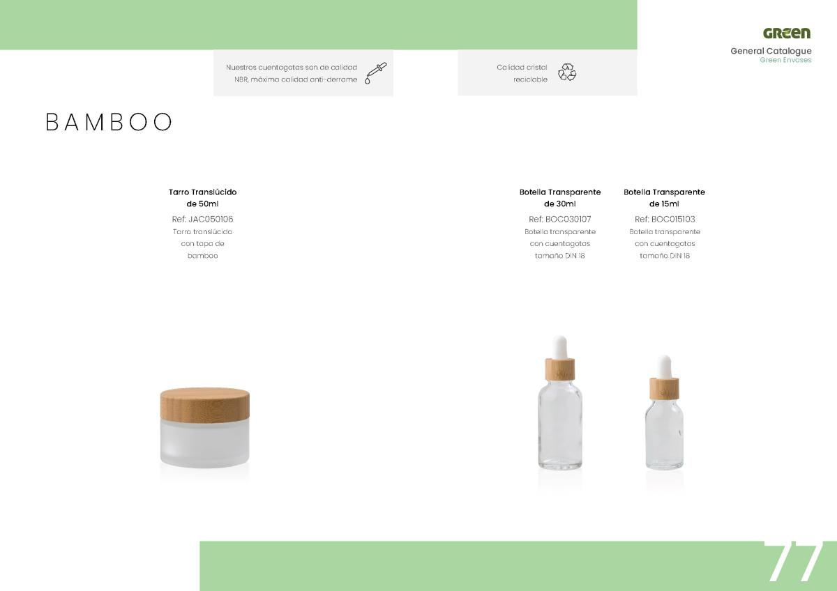 Envases cosméticos Envases Green Bamboo