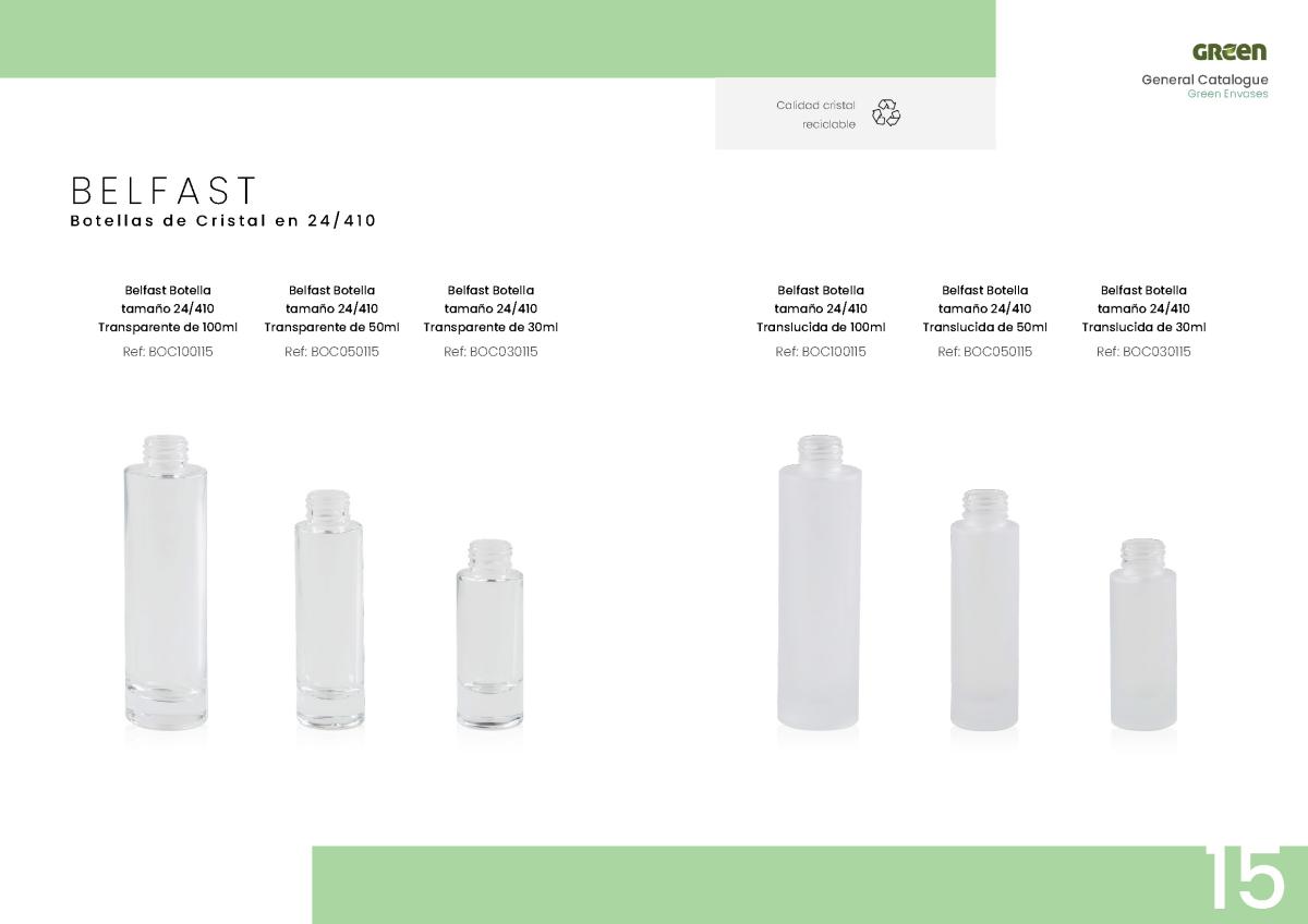 Envases cosméticos Envases Green Belfast