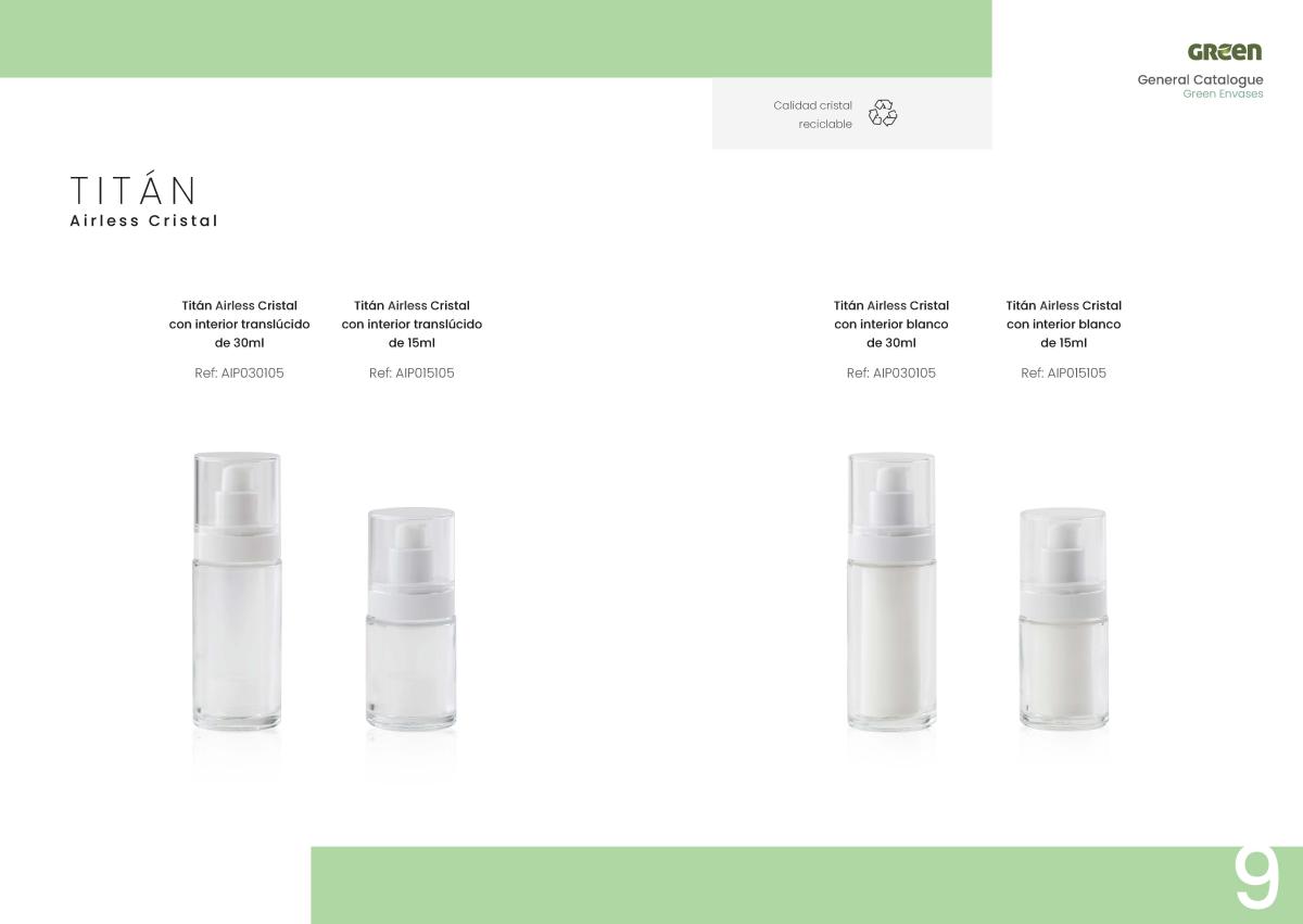 Envases cosméticos Envases Green Titán