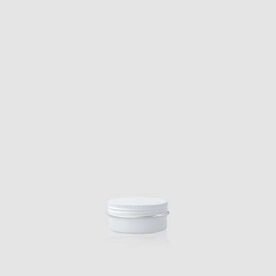 Envase cosmético "Kronos" 50 ml. Ref:JAA050100 Tarro calidad Aluminio Blanco Mate