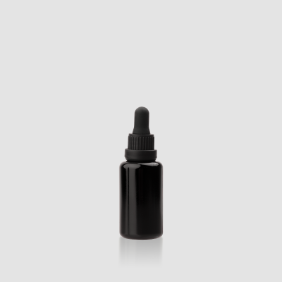 Envase cosmético "Zafiro" 30 ml. Ref:BOC030105 Botella dosificadora con cuentagotas calidad Cristal Púrpura Protección UV
