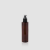 Envase cosmético New York marrón con bomba dosificadora color negro y tapa transparente