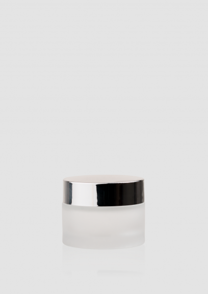 Envase cosmético Cielo 50 ml. RefJAC050102 Tarro calidad de Cristal Translúcido-Plata