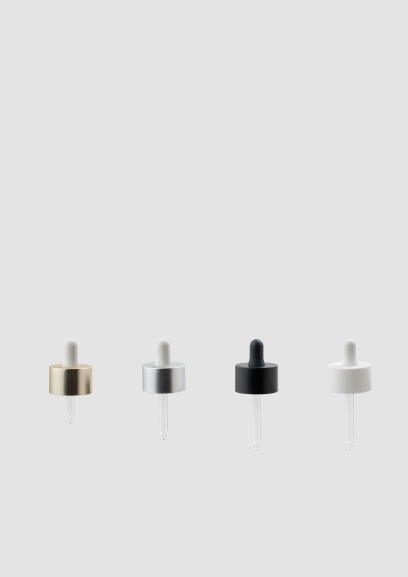 Envase cosmético Dublin apaisada cuentagotas ancho ORO PLATA NEGRO BLANCO
