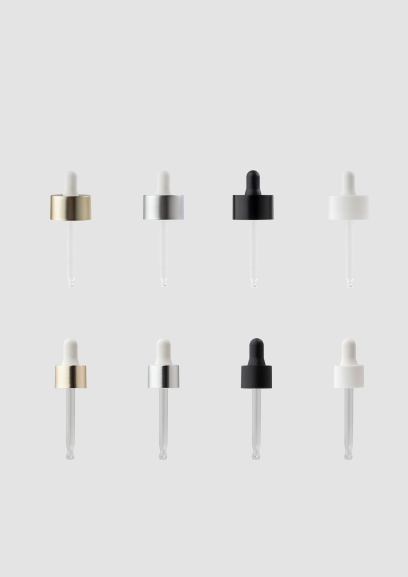Envase cosmético Dublin cuentagotas 30ml ORO PLATA NEGRO BLANCO