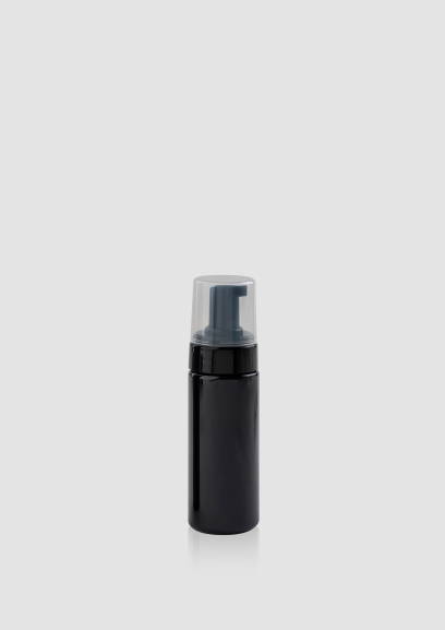 Envase cosmético Isis 150 ml. RefBOF150100 Botella PET y Foamer PP Negro.
