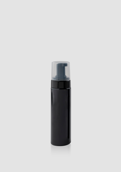 Envase cosmético Isis 200 ml. RefBOF200100 Botella PET y Foamer PP Negro.
