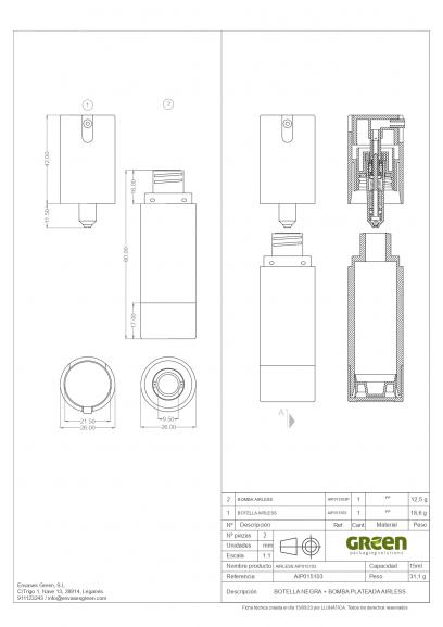 Ficha Técnica envase cosmética ROMA_AIP015103