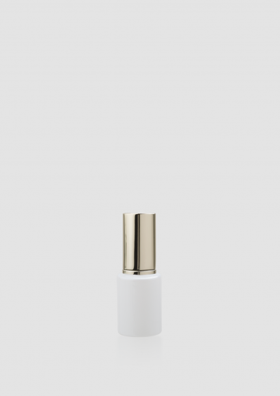Envase cosmético "London" 15 ml. Botella calidad Cristal Blanco con bomba dosificadora y/o spray en Negro, Plata u Oro claro.