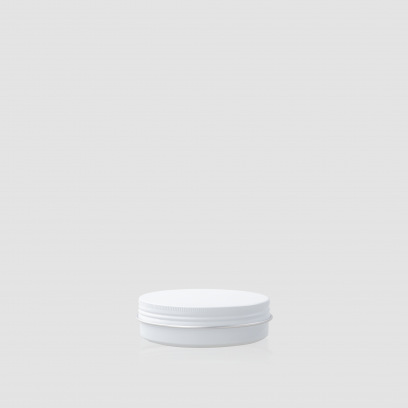 Envase cosmético "Kronos" 100 ml. Ref:JAA100100 Tarro calidad Aluminio Blanco Mate